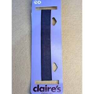 Claire's Navy Blue Sheer Mesh Choker Necklace with Clasp NWT New Jewelry Gift